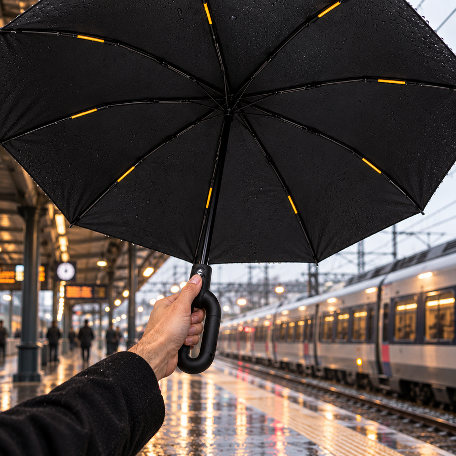 Une pression sur le bouton. Il s'ouvre seul, même si votre autre main est prise.